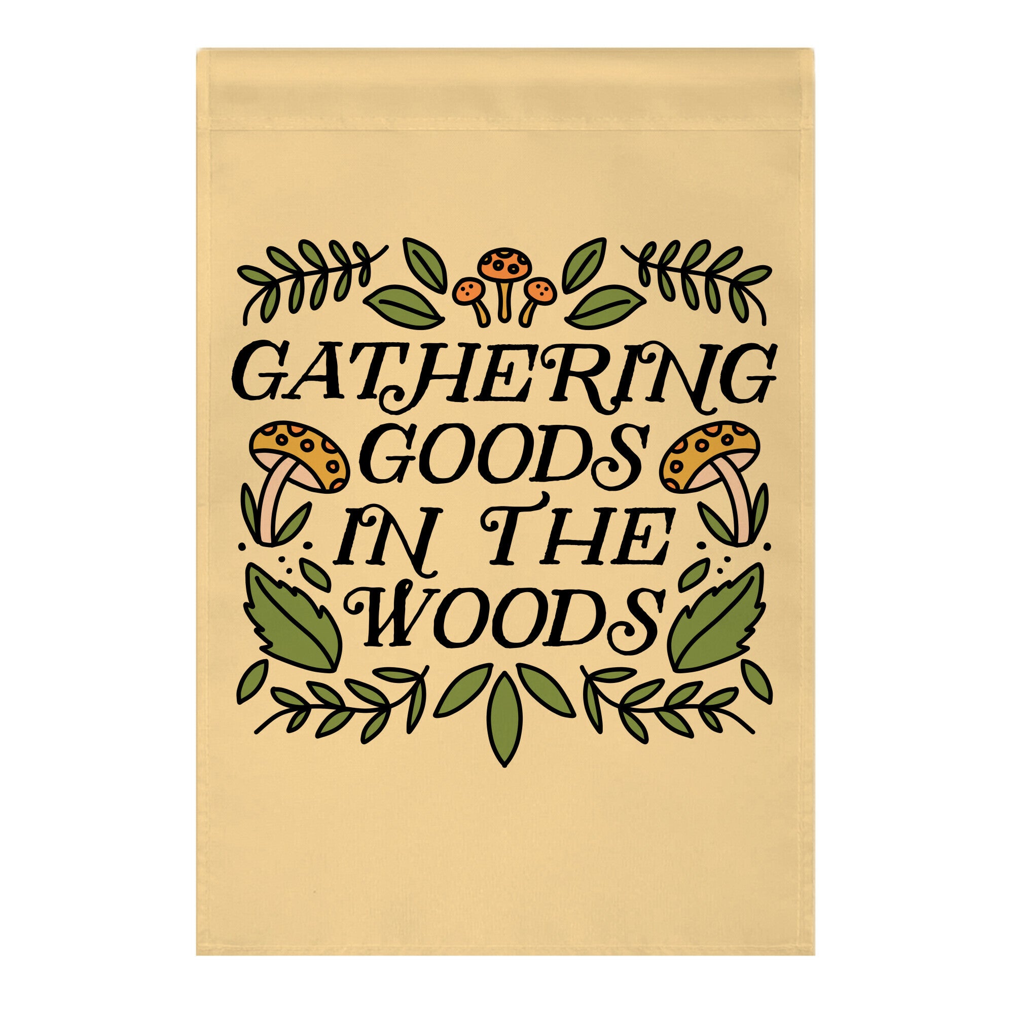 Gathering Goods In The Woods Garden Flag